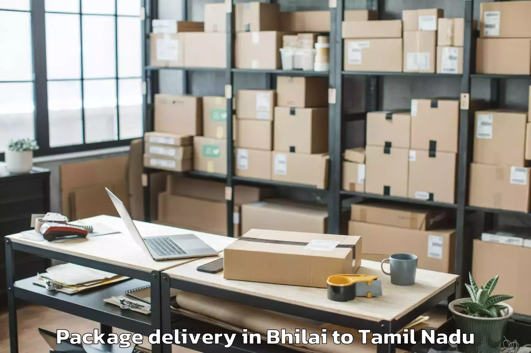 Professional Bhilai to Poonamallee Package Delivery